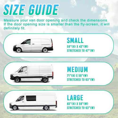 Miniatura 6 de BLACKHORSE-RACING Pantalla magnética de repuesto para furgonetas Mercedes Sprinter y otras autocaravanas, mosquitera magnética para autocaravana