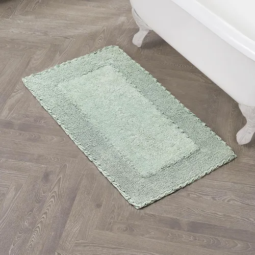 Miniatura 12 de Laura Ashley Ruffle tapete para baño de algodón de 17 x 24 pulgadas
