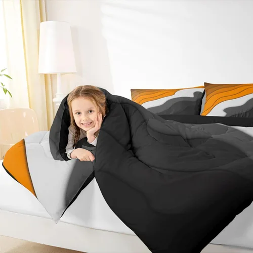 Miniatura 6 de Erosebridal Juego de ropa de cama abstracta con diseño de olas marinas tamaño Queen, juego de edredón y juegos de ropa de cama con temática de playa