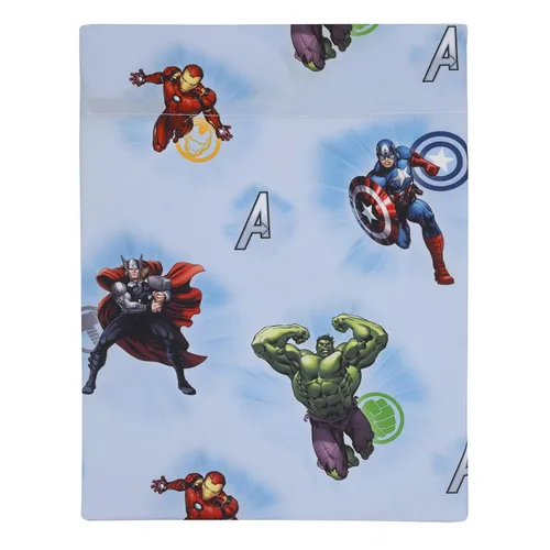 Miniatura 4 de Disney Marvel Avengers Fight The Foes - Juego de ropa de cama infantil de 4 piezas, color azul, rojo, verde Hulk, Iron Man, Thor, Capitán América