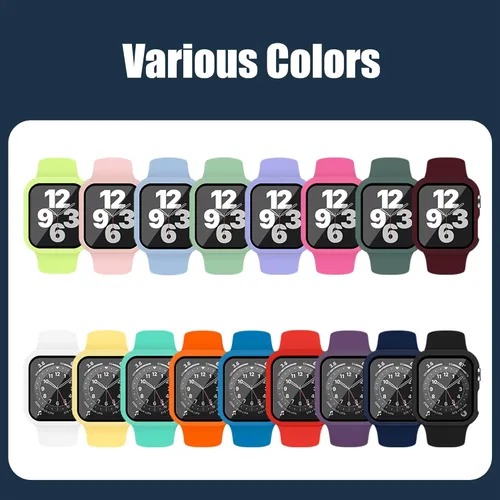 Miniatura 7 de Correa Deportiva de Silicona y Estuche con Protector de Pantalla para Apple Watch Series 11, Series 10, Series 9, Series 8, Series 7, Series 6 SE