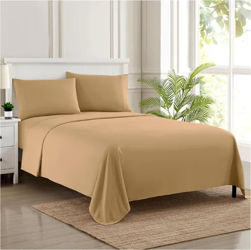 Miniatura 53 de Juego de sábanas de 1800 hilos – Sábanas de microfibra cepillada suave de calidad egipcia – Juego de ropa de cama de lujo con sábana encimera