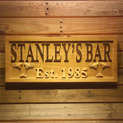 Miniatura 30 de ADVPRO wpa0053 - Letrero personalizado con nombre grabado en 3D de madera para el hogar, bar, cerveza, decoración del hogar, placas de casa de lago
