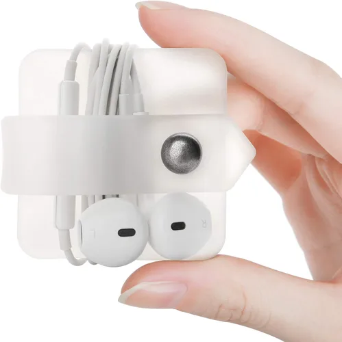 Miniatura 8 de Organizador de auriculares de silicona para auriculares, enrollador de cables para auriculares, organizador de cable de envoltura, enrollador