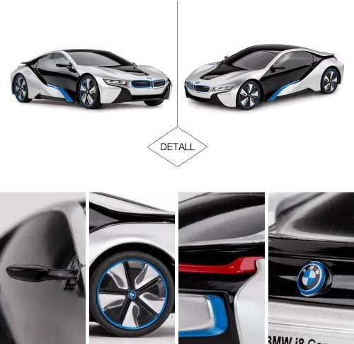 Miniatura 6 de RASTAR BMW i8 Coche RC BMW i8 a control remoto a escala 1/24, coche de juguete BMW - Plata