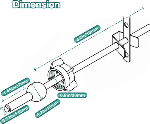 Miniatura 2 de Enhon Paquete de 2 piezas centrales emergentes para lavabo, compatible con tapón desplegable Price Pfister y otras marcas populares, compatible