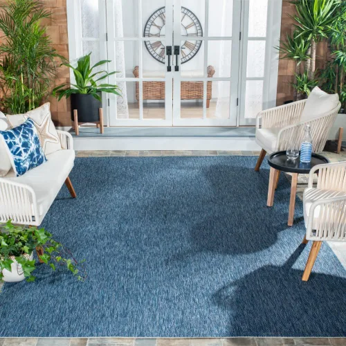 Miniatura 37 de SAFAVIEH Courtyard Collection CY8520 - Alfombra decorativa sólida para interiores y exteriores, impermeable, fácil limpieza, 2 x 3 pies 7 pulgadas