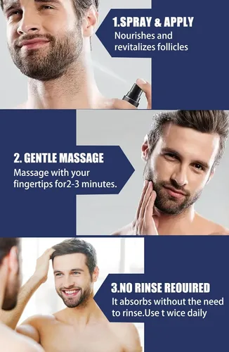 Miniatura 8 de Minoxidil - Solución tópica al 5% en aerosol de suero para barba/crecimiento del cabello de los hombres, anti pérdida de cabello, hace que