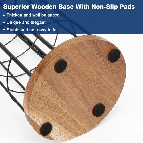 Miniatura 6 de NearMoon Soporte organizador de papel higiénico, almacenamiento independiente de 3 rollos de pañuelos, accesorio de baño de metal, soporte de rollo