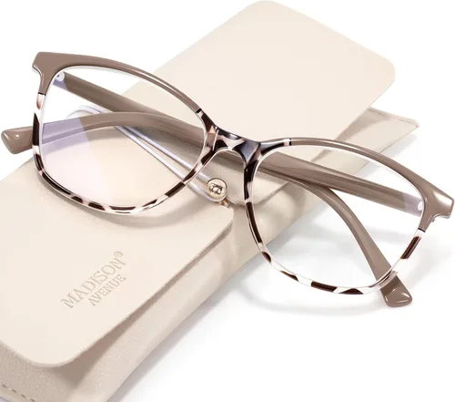 Miniatura 8 de Madison Avenue - Lentes de lectura cuadrados vintage para mujer, con filtro de luz azul, fabricados en TR90, reducen el cansancio visual