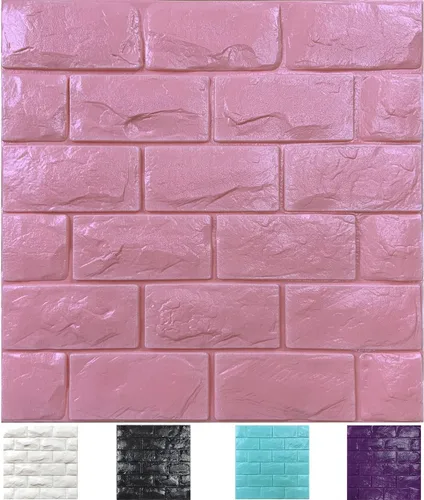 Miniatura 9 de 30PCS Paneles de Pared 3D Despegar y Pegar Papel Tapiz de Ladrillo Falso Azul Espuma Autoadhesiva Paneles de Ladrillo Paneles de Pared de Piedra