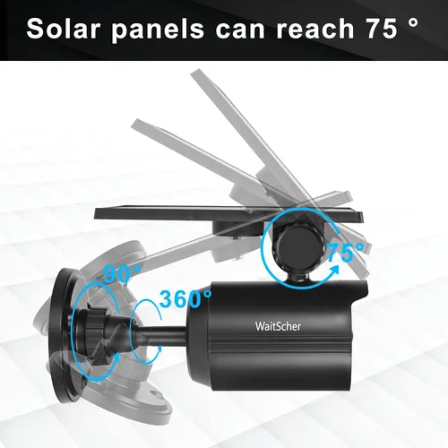 Miniatura 7 de Luces solares con sensor de movimiento para exteriores, IP67, impermeable, 360°, giratorio, energía solar, luces de inundación para graneros