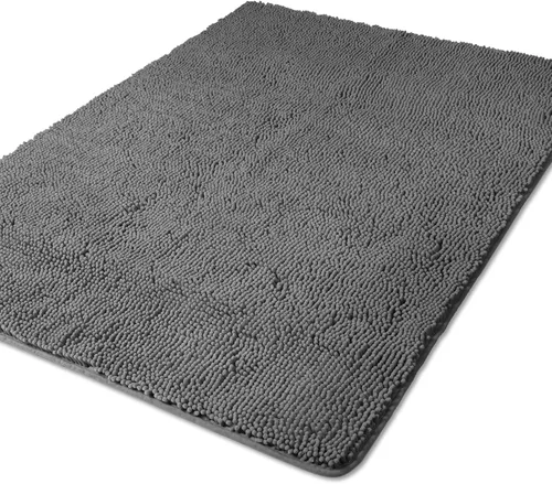Miniatura 222 de Yeaban Alfombra de pasillo de baño de 24 x 72 pulgadas, antideslizante, alfombra de baño larga de felpilla gruesa, absorbente y lavable, alfombra
