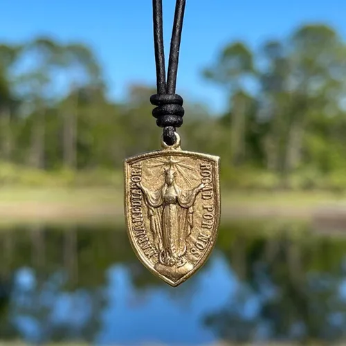 Miniatura 3 de Collar de oro con crucifijo de la Virgen María Jesús – Medalla de los Milagros de Mujer, Medalla de Plata para Hombres, Joyería Religiosa, Regalos