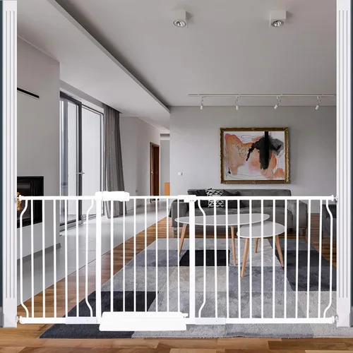 Miniatura 9 de HOOEN - Puerta de bebé extra ancha para escaleras, puertas, pasillos, puerta de tensión, puerta de bebé, caminar a través de puertas para niños