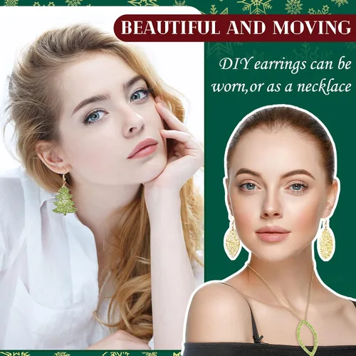 Miniatura 2 de Patelai 4 moldes de resina para aretes de forma irregular, molde de silicona para resina epoxi, kit de fabricación de joyas para mujeres