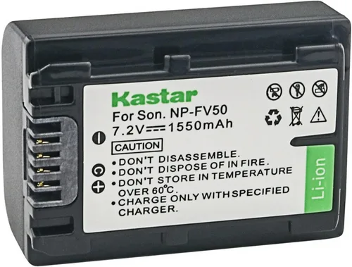 Kastar Paquete de 1 batería de repuesto NP-FV50 para Sony NP-FV30, NP-FV40, NP-FV50, NP-FV70, NP-FV70A, NP-FV90, NP-FV100, Sony BC-TRV, BC-VH1,