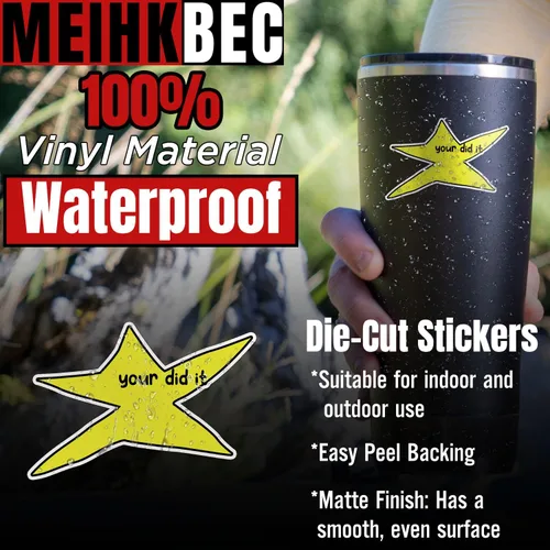 Miniatura 3 de Your Did It Star Meme Sticker Divertido Meme Star Hydroflask Pegatinas Motivación Positiva Die-Cut Impermeable Adhesivo de vinilo para botella