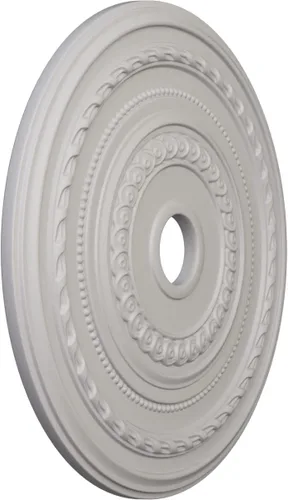 Miniatura 2 de Ekena Millwork CM25COFCS Cole Medallón de Techo, 25 3/8"OD x 3 3/8"ID x 1 3/8"P, pintado a mano Flash Cobre