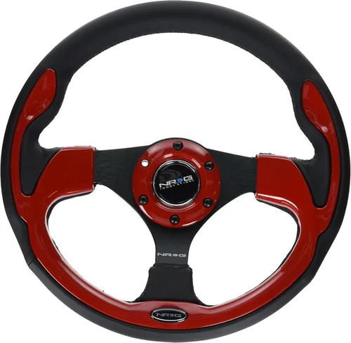 Miniatura 3 de NRG Innovations NRG-RST-001BL Volante reforzado - 320 mm volante deportivo con cuero negro/moldeado azul