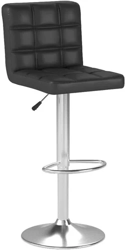 Miniatura 5 de BestOffice Taburete de bar moderno, juego de 2 taburetes de bar de altura ajustable de altura de mostrador, taburete giratorio de cuero PU, sillas