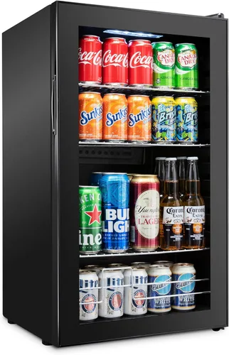 Miniatura 8 de Ivation – Refrigerador de bebidas para 101 latas. Mini refrigerador de bebidas ultra fresco independiente para cerveza, cócteles, refrescos, jugos