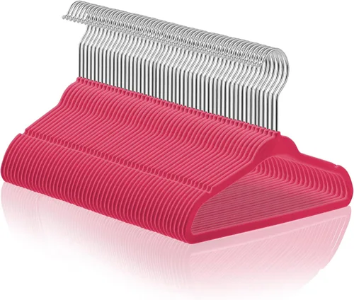 Miniatura 24 de Casafield 50 perchas de terciopelo para bebé, tamaño de 11 pulgadas, para ropa de bebés y niños pequeños, color marfil