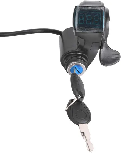 Miniatura 2 de Shanrya Empuñadura del acelerador de la pantalla LED de la bici eléctrica, DC0.8V-4.2V manija del acelerador del pulgar de la bicicleta eléctrica