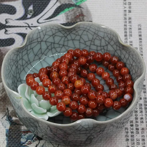 Miniatura 70 de Amandastone Pulsera elástica de cuentas redondas de 0.315 in con piedras preciosas naturales de 7 pulgadas