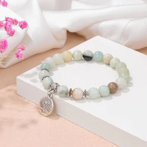 Miniatura 4 de GolbalJew Pulsera curativa para mujer, pulseras de cuentas de ansiedad, joyería de piedra curativa, pulsera de cristal para aliviar el estrés