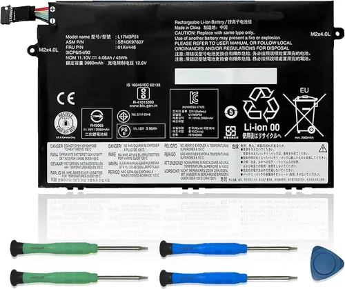 L17M3P51 01AV446 - Batería de repuesto para laptop Lenovo ThinkPad E480 E485 E495 E580 E585 Series Notebook SB10K97607 L17C3P51 SB10K97609 01AV448