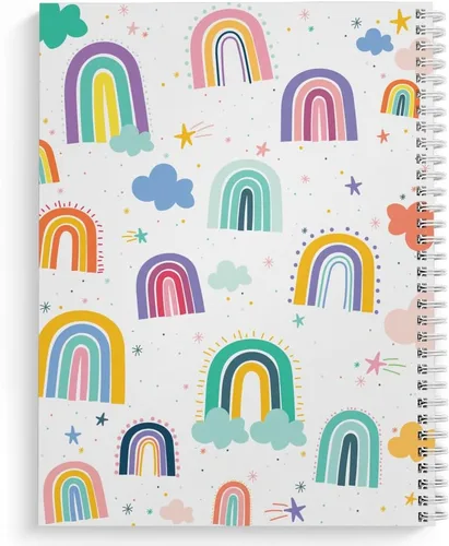 Miniatura 2 de Gotcha Covered Notebooks Divertido cuaderno de arcoíris personalizado de 8.5 x 11 pulgadas, tapa blanda laminada brillante duradera, 120 páginas