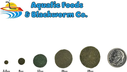 Miniatura 3 de Obleas de espirulina, algas y verduras de 0.472 in - 1/2 pulgada pequeña oblea de hundimiento para camarones, caracoles, cangrejos, cangrejos