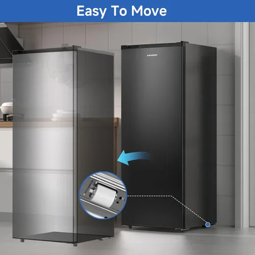 Miniatura 8 de BANGSON - Congelador vertical, congelador independiente de 7.0 pies cúbicos, congelador/refrigerador vertical convertible de una puerta para cocina