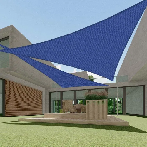 Miniatura 16 de ECOOPTS Toldo Vela Triangular de HDPE de 12'x12'x12' para Sombra Solar, Toldo para Patio Exterior Pérgola, Tela de Cobertura que Bloquea 95% UV Beige