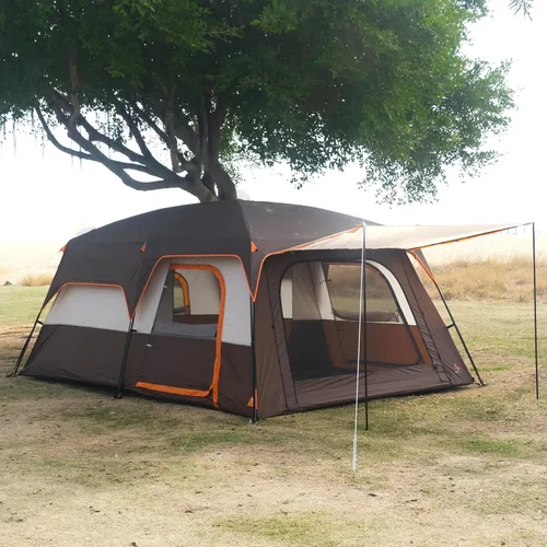 Miniatura 2 de KTT Extra Large Tent 12-14 Person,Family Cabin Tents,2 Rooms,Straight Wall,2 Doors 4 Windows with Mesh,Waterproof,Double Layer,Big Tent for