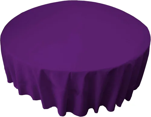 Miniatura 70 de LA Linen - Mantel redondo lavable de popelina de poliéster, resistente a manchas y arrugas, 51", mantel de tela para comedor, cocina, fiesta, Negro