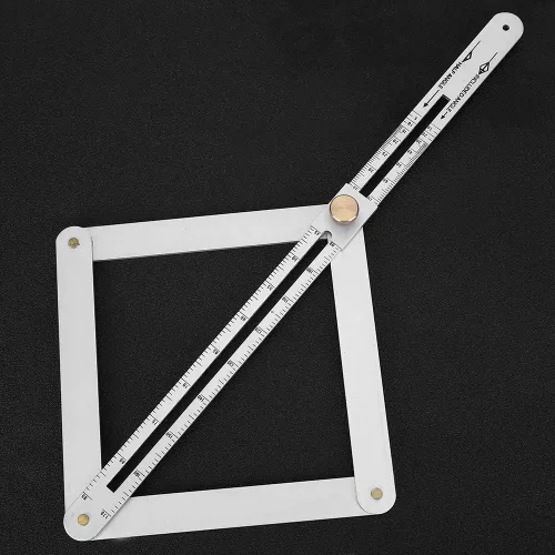 Miniatura 8 de Buscador de ángulo de esquina de acero inoxidable transportador 0-170 ° Herramienta de medición de carpintería multifuncional Goniómetro de 4