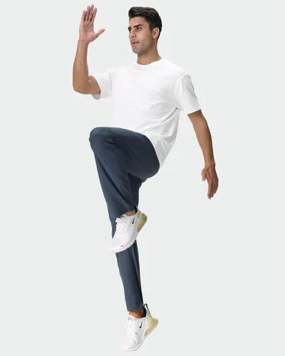 Miniatura 7 de Rapoo Pantalones de senderismo ligeros para hombre, de secado rápido, elásticos, para correr, entrenar y casual