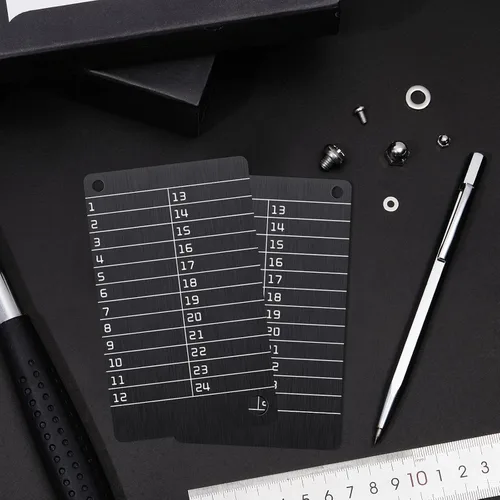 Miniatura 6 de Hotop 2 carteras criptográficas y 1 bolígrafo de marcado de placa de metal, carteras de criptomonedas para hardware, copias de seguridad en frío