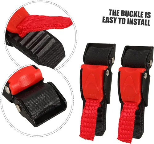 Miniatura 3 de SOLUSTRE 4 hebillas de liberación rápida, ajuste de pompón duradero para sombreros de seguridad, accesorio conveniente para varios cascos, diseño