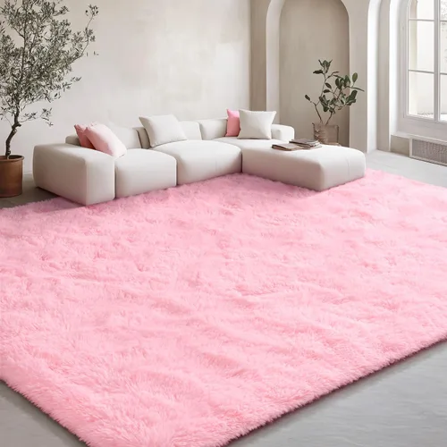 Miniatura 103 de EVOIONOS - Alfombra redonda gris para dormitorio, 5x5 pies; alfombras circulares suaves y esponjosas para sala de estar, alfombras de felpa peludas