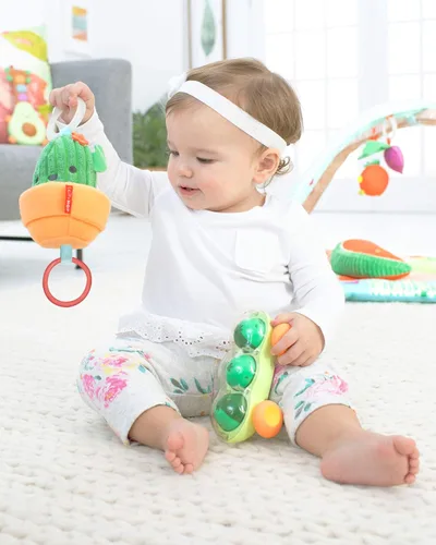 Miniatura 8 de Skip Hop - Jugueto de cochecito para bebés, Farmstand Grow & Play Jitter, Cactus Juguete de cochecito de cactus