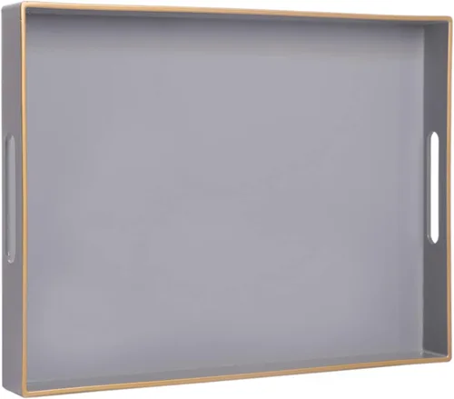 Miniatura 27 de MAONAME - Bandejas de servir azules con asas, bandeja decorativa ovalada para mesa de café, juego de bandejas anidadas de 2, bandeja de tocador