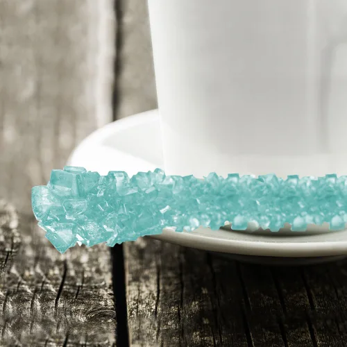 Miniatura 4 de Palitos de caramelo de roca extragrandes: 6 paletas de algodón azul claro, envueltas individualmente, palitos de cristal de caramelo Espeez Rock