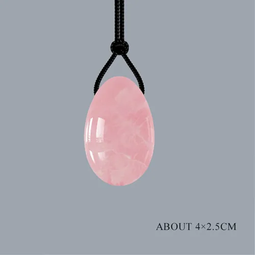 MYMEO Juego de huevos de yoni de piedra de jade, 3 piezas de huevos de masaje de cuarzo rosa natural, reparación de bolas, cuidado de ejercicio Tipo