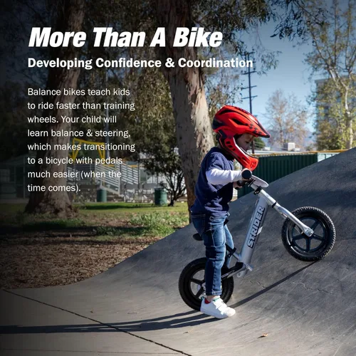 Miniatura 2 de Strider 12” Pro Bike, No Pedal Balance Bicycle for Kids 1 to 4 Years - Includes Safety Pad, Padded Seat, Mini Grips & Flat-Free Tires Easy Assembly