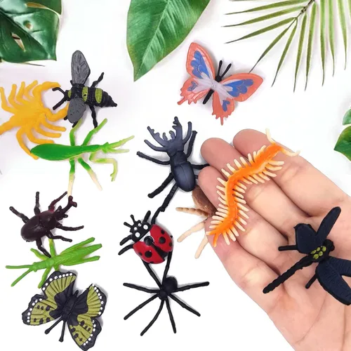 Miniatura 5 de YZXODN Paquete de 102 mini juguetes de insectos, figuras realistas de juguetes de insectos para niños, insectos de plástico falsos para fiesta