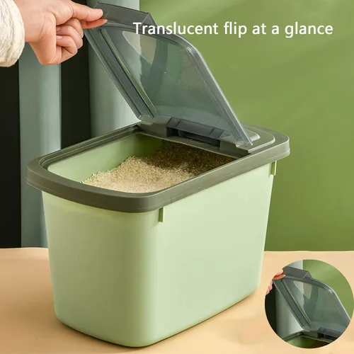 Miniatura 5 de Contenedores de almacenamiento de alimentos con tapas, dispensador de arroz hermético, contenedores de almacenamiento de gran capacidad, dispensador