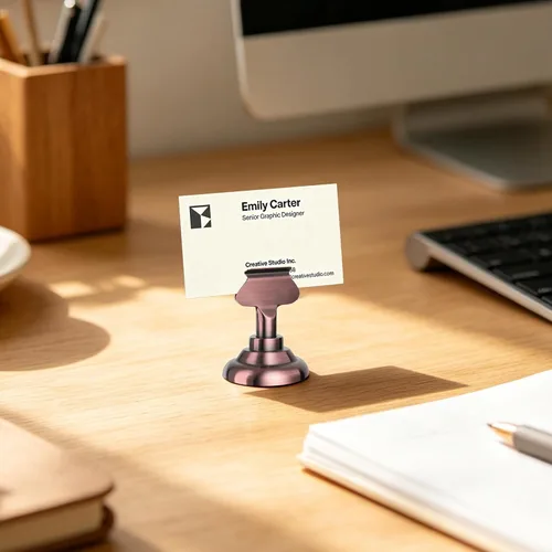 Miniatura 6 de Urban Deco Paquete de 16 soportes para tarjetas de número y lugar de mesa, soportes de acero de 1.7 pulgadas para fotos, letreros de alimentos, Cobre